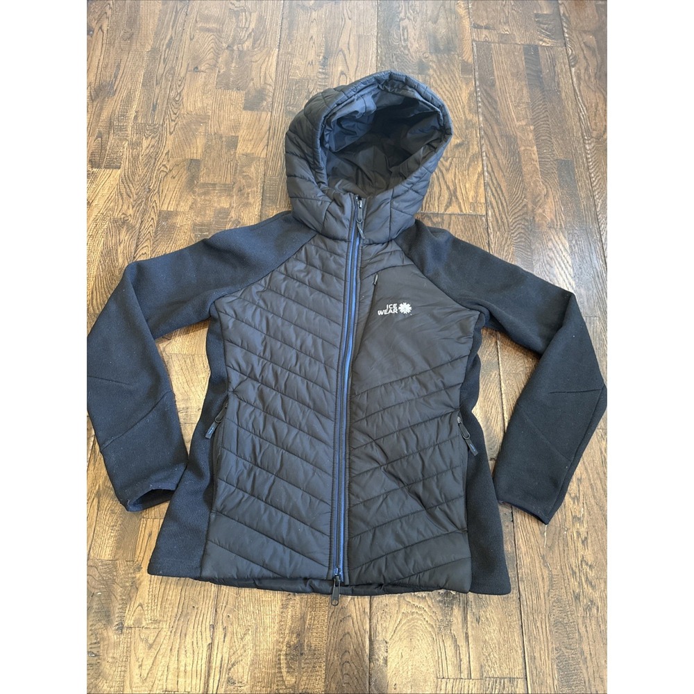 Icewear Katrin Jacket Women XS Black Quilted Softshell Hooded FW-1238 Iceland